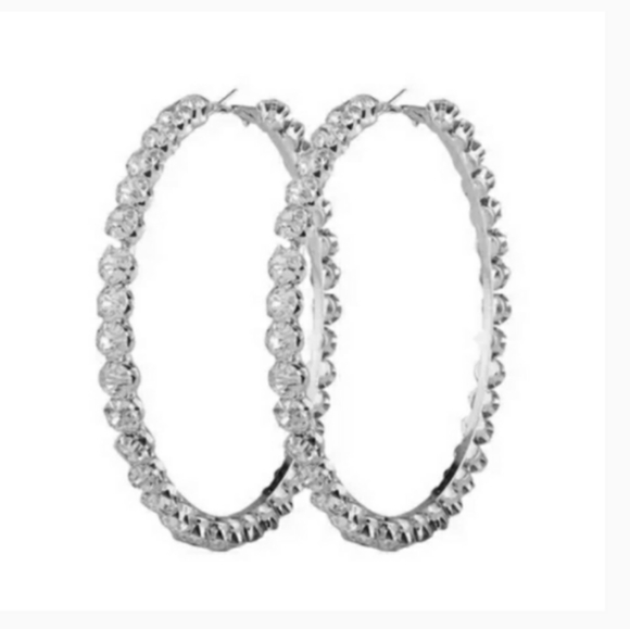 💕last one!!!beautiful large hoop earrings - Picture 2 of 8